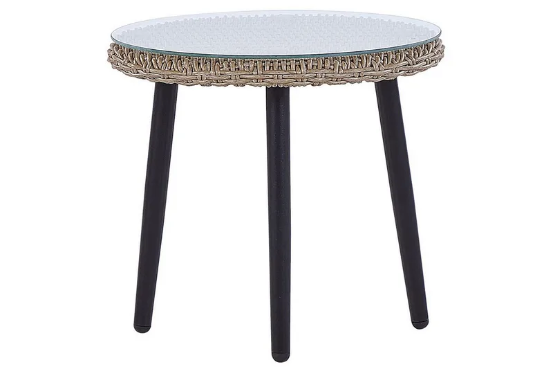 Cafeset Beliani Ortigia Ljusbeige - Puutarhakalusteet - Parveke - Parvekekalusteet - Parvekesetti