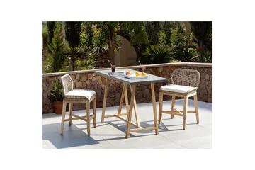 Cafeset Beliani Talamone Light wood - Puutarhakalusteet - Parveke - Parvekekalusteet - Parvekesetti