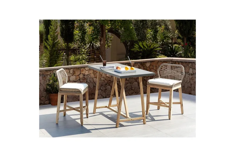 Cafeset Beliani Talamone Light wood - Puutarhakalusteet - Parveke - Parvekekalusteet - Parvekesetti