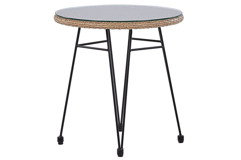 Cafeset Beliani Tropea II Natural - Puutarhakalusteet - Parveke - Parvekekalusteet - Parvekesetti