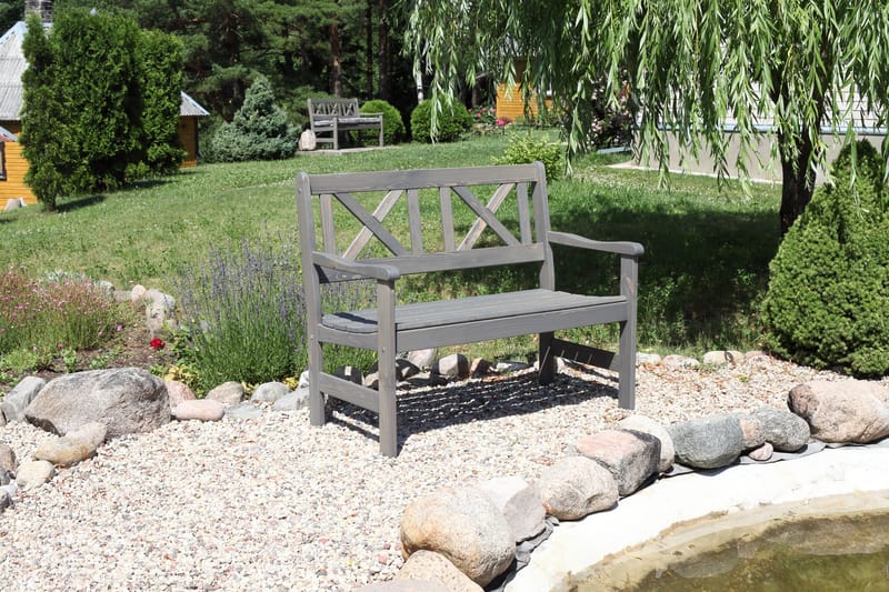 Europe Ulkosohva 2-istuttava - Harmaa - Puutarhakalusteet - Ulkosohva & puutarhapenkki - Puutarhapenkki & ulkopenkki