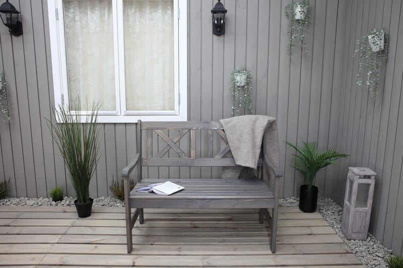 Europe Ulkosohva 2-istuttava - Harmaa - Puutarhakalusteet - Ulkosohva & puutarhapenkki - Puutarhapenkki & ulkopenkki