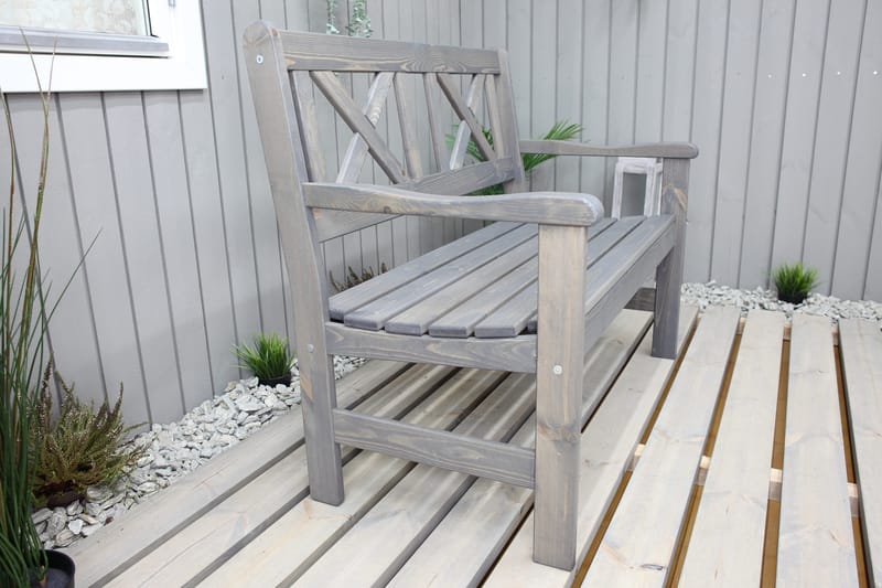 Europe Ulkosohva 2-istuttava - Harmaa - Puutarhakalusteet - Ulkosohva & puutarhapenkki - Puutarhapenkki & ulkopenkki