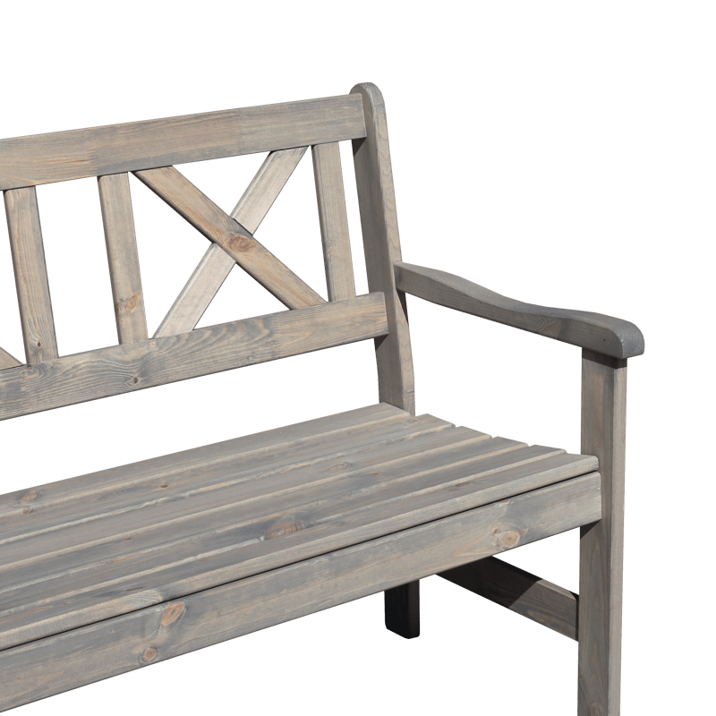 Europe Ulkosohva 2-istuttava - Harmaa - Puutarhakalusteet - Ulkosohva & puutarhapenkki - Puutarhapenkki & ulkopenkki