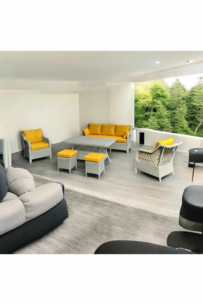 Garden Lounge Set Atelier Del Sofa Rondi (175 x 78 x 60 cm) Keltainen harmaa, undefined