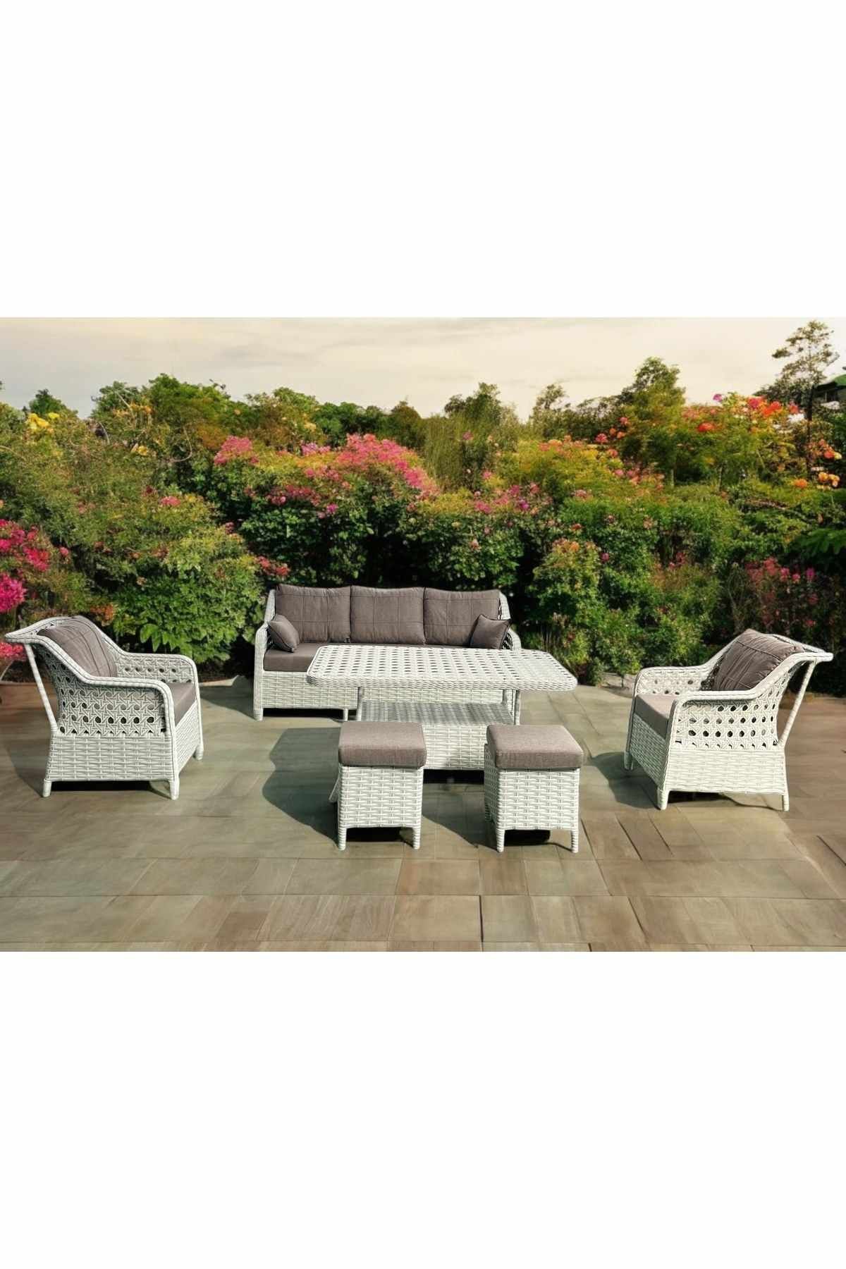 Garden Lounge Set Atelier Del Sofa Rondi (175 x 78 x 60 cm) Maidonruskea -