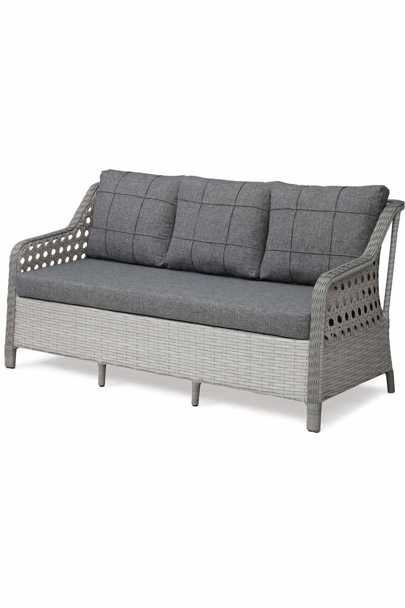 Garden Lounge Set Atelier Del Sofa Rondi (175 x 78 x 60 cm) Tummanharmaa vaaleanharmaa - Tummanharmaa vaaleanharmaa - Puutarhakalusteet - Parveke - Parvekekalusteet - Parvekesetti