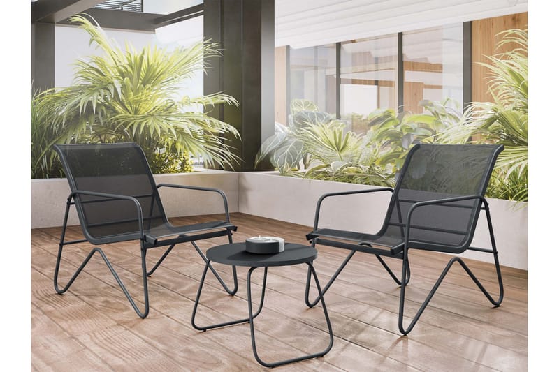 Glenhollow Kahvilasetti Ulkokäyttöön - Harmaa - Puutarhakalusteet - Parveke - Parvekekalusteet - Parvekesetti