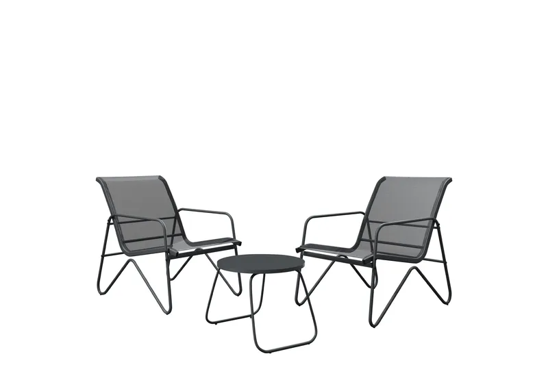 Glenhollow Kahvilasetti Ulkokäyttöön, Harmaa