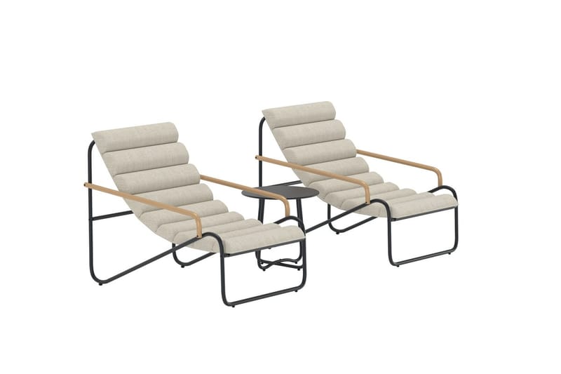 Ithaka lounge-ryhmä ulkokäyttöön - Musta - Puutarhakalusteet - Parveke - Parvekekalusteet - Parvekesetti