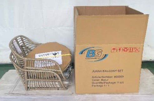 Juana Parvekesetti - Beige - Puutarhakalusteet - Parveke - Parvekekalusteet - Parvekesetti