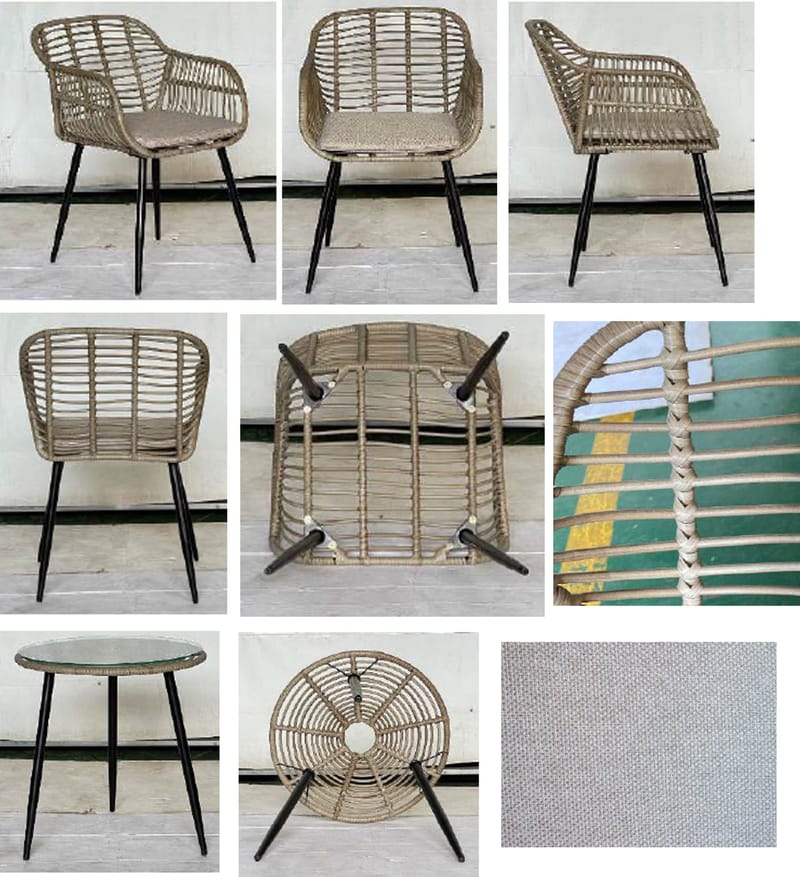 Juana Parvekesetti - Beige - Puutarhakalusteet - Parveke - Parvekekalusteet - Parvekesetti