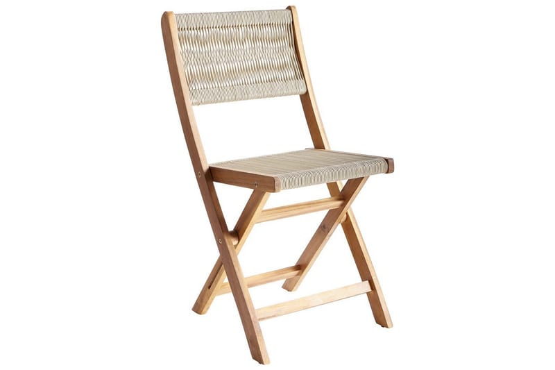 Kahvilaryhmä Prossedi - Beige, Vaalea puu - Puutarhakalusteet - Parveke - Parvekekalusteet - Parvekesetti