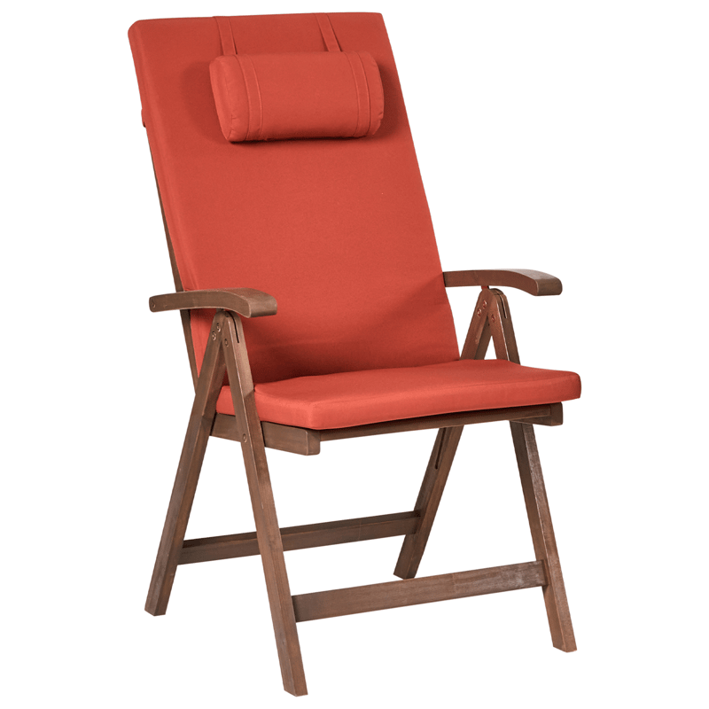 Kahvilasetti ulos Amantea Premium akaasiapuu - Ruskea/punainen - Puutarhakalusteet - Parveke - Parvekekalusteet - Parvekesetti