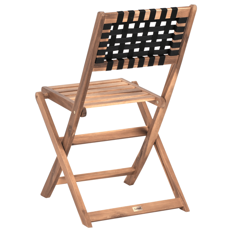 Kahvilasetti ulos Coniolo akaasiapuu - Ruskea/Musta - Puutarhakalusteet - Parveke - Parvekekalusteet - Parvekesetti