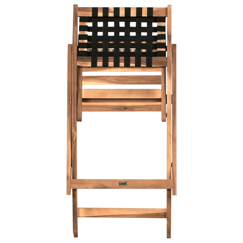 Kahvilasetti ulos Coniolo akaasiapuu - Ruskea/Musta - Puutarhakalusteet - Parveke - Parvekekalusteet - Parvekesetti