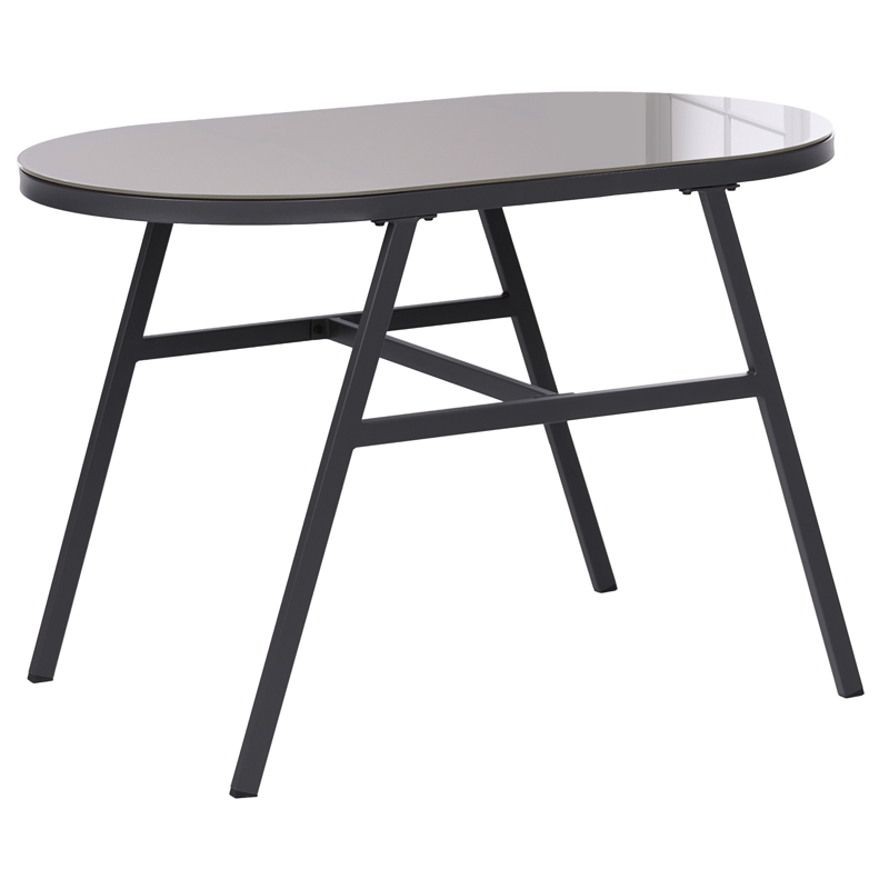 Kahvilasetti ulos Muros Teräs - Harmaa/Beige - Puutarhakalusteet - Parveke - Parvekekalusteet - Parvekesetti