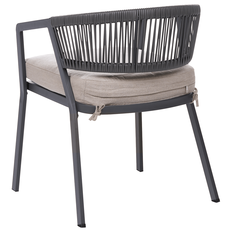 Kahvilasetti ulos Muros Teräs - Harmaa/Beige - Puutarhakalusteet - Parveke - Parvekekalusteet - Parvekesetti