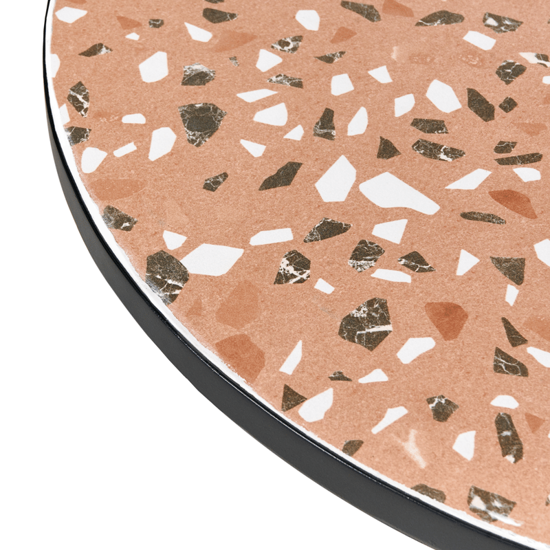 Kahvilasetti ulos taitettava Adrano Rauta - Musta/ruskea/oranssi - Puutarhakalusteet - Parveke - Parvekekalusteet - Parvekesetti