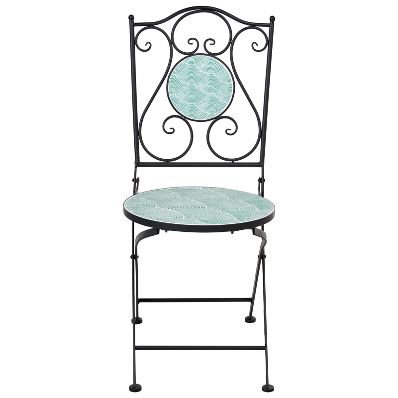 Kahvilasetti ulos taitettava Anapo Rauta - musta/vihreä - Puutarhakalusteet - Parveke - Parvekekalusteet - Parvekesetti