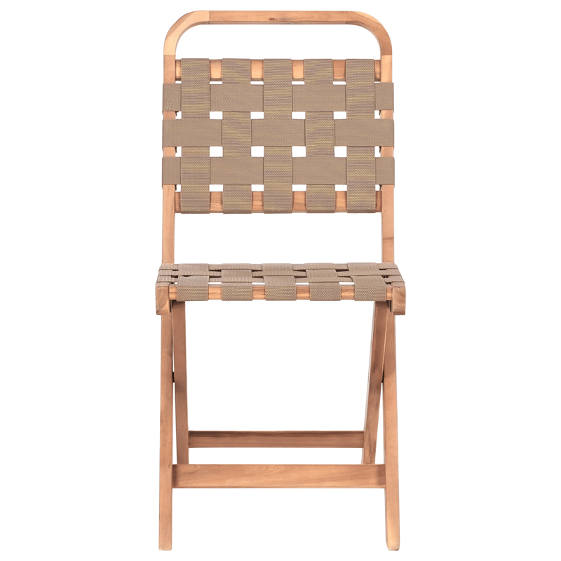 Kahvilasetti ulos taitettava Calciano akaasiapuu - Ruskea/Beige - Puutarhakalusteet - Parveke - Parvekekalusteet - Parvekesetti