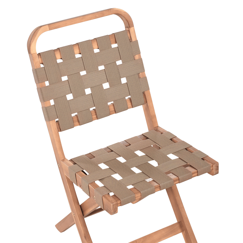 Kahvilasetti ulos taitettava Calciano akaasiapuu - Ruskea/Beige - Puutarhakalusteet - Parveke - Parvekekalusteet - Parvekesetti