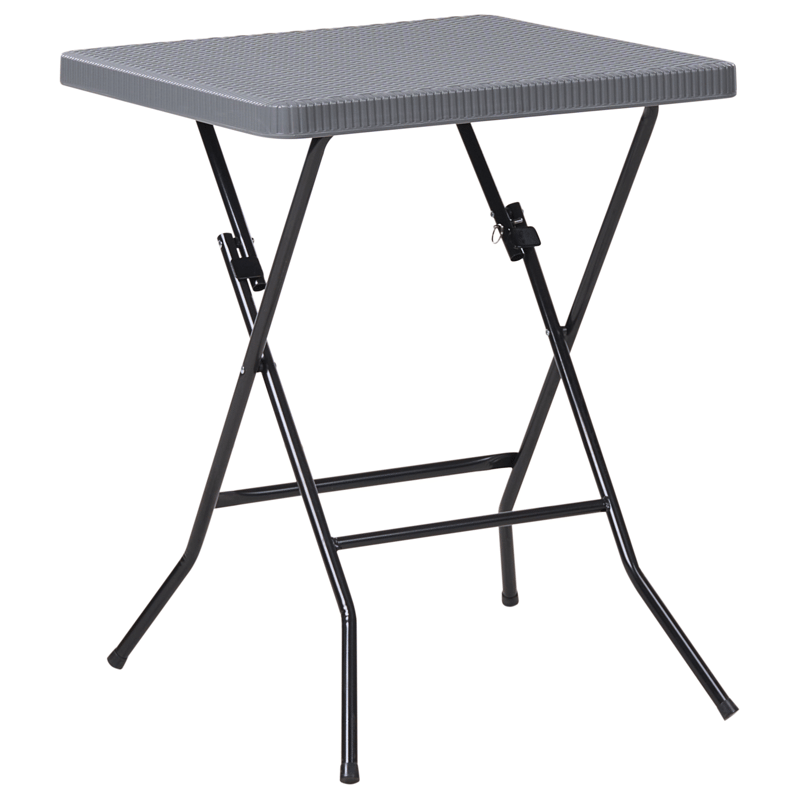 Kahvilasetti ulos taitettava Trappeto - Harmaa/musta - Puutarhakalusteet - Parveke - Parvekekalusteet - Parvekesetti