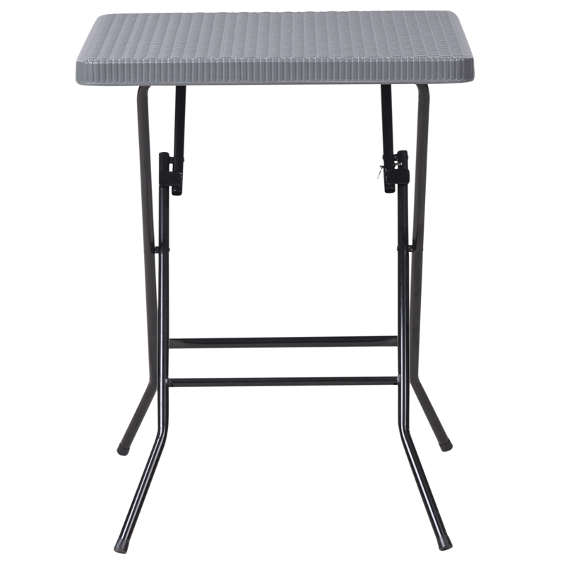 Kahvilasetti ulos taitettava Trappeto - Harmaa/musta - Puutarhakalusteet - Parveke - Parvekekalusteet - Parvekesetti