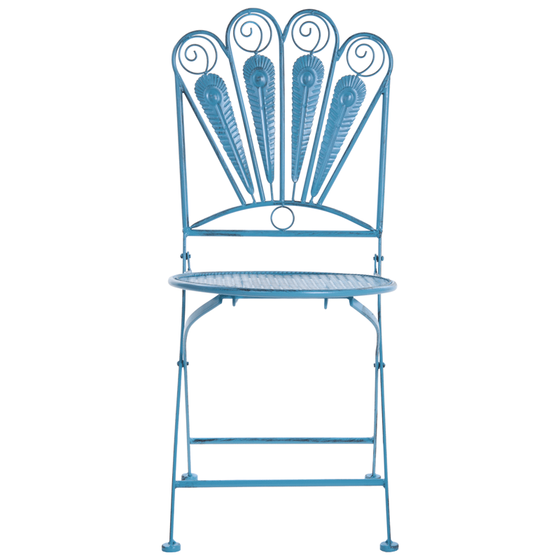Kahvilasetti ulos taitettava Pavia Rauta - Sininen - Puutarhakalusteet - Parveke - Parvekekalusteet - Parvekesetti