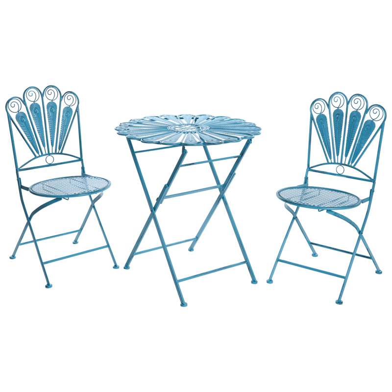 Kahvilasetti ulos taitettava Pavia Rauta, Sininen