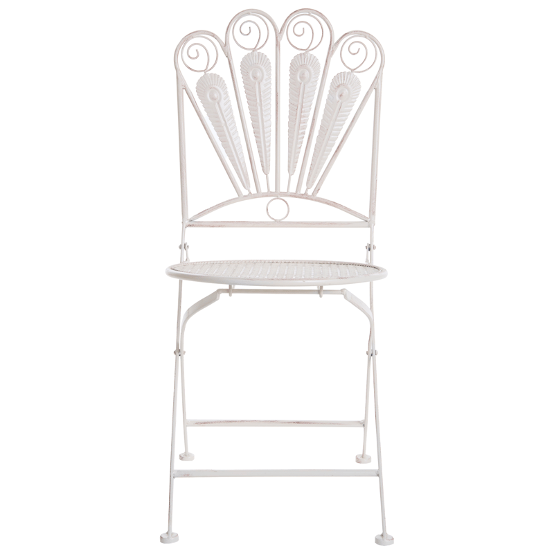 Kahvilasetti ulos taitettava Pavia Rauta - Valkoinen - Puutarhakalusteet - Parveke - Parvekekalusteet - Parvekesetti