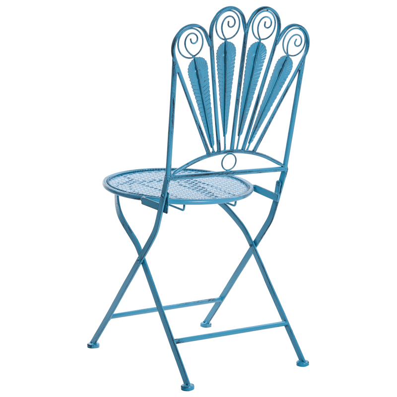 Kahvilasetti ulos taitettava Pavia Rauta - Sininen - Puutarhakalusteet - Parveke - Parvekekalusteet - Parvekesetti