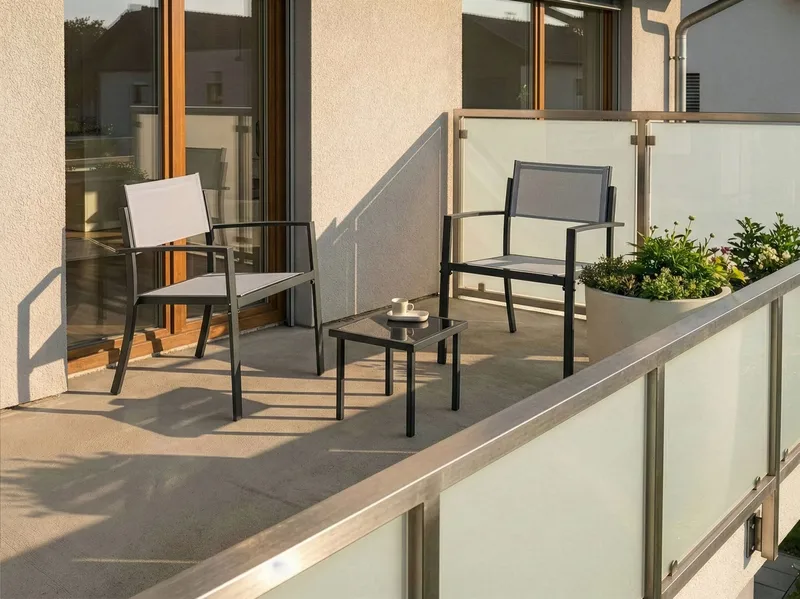 Kahvilasetti ulos Tavoleto Teräs - Harmaa - Puutarhakalusteet - Parveke - Parvekekalusteet - Parvekesetti