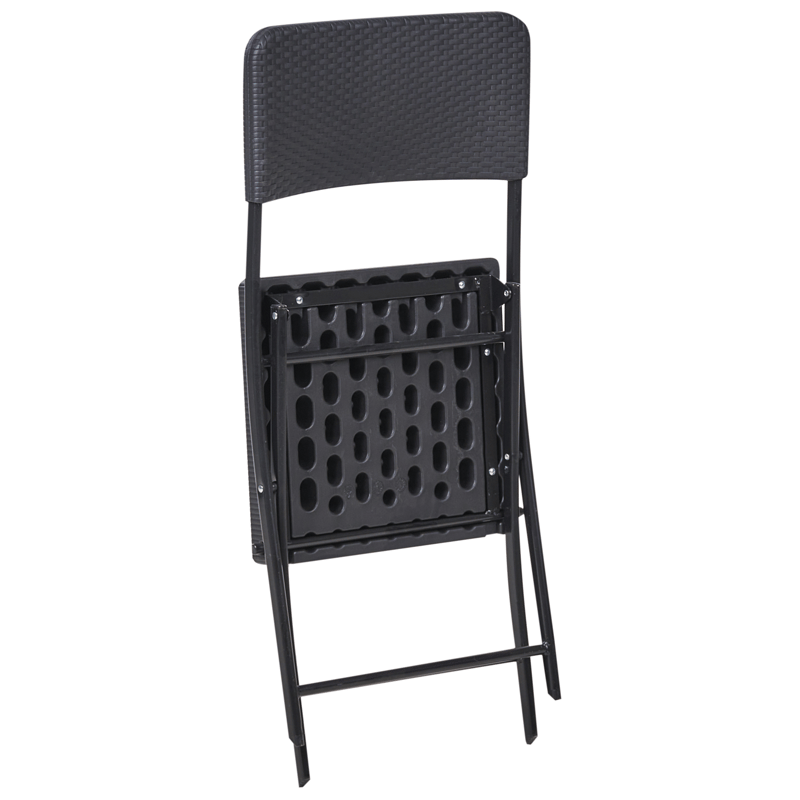 Kahvilasetti ulos Trappeto - Musta - Puutarhakalusteet - Parveke - Parvekekalusteet - Parvekesetti