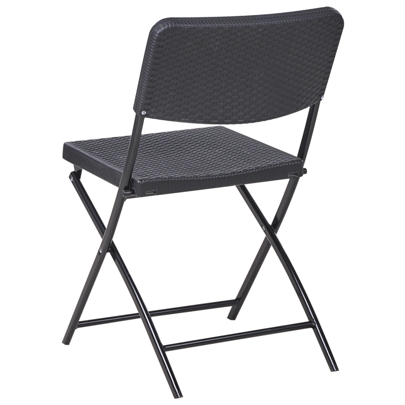 Kahvilasetti ulos Trappeto - Musta - Puutarhakalusteet - Parveke - Parvekekalusteet - Parvekesetti