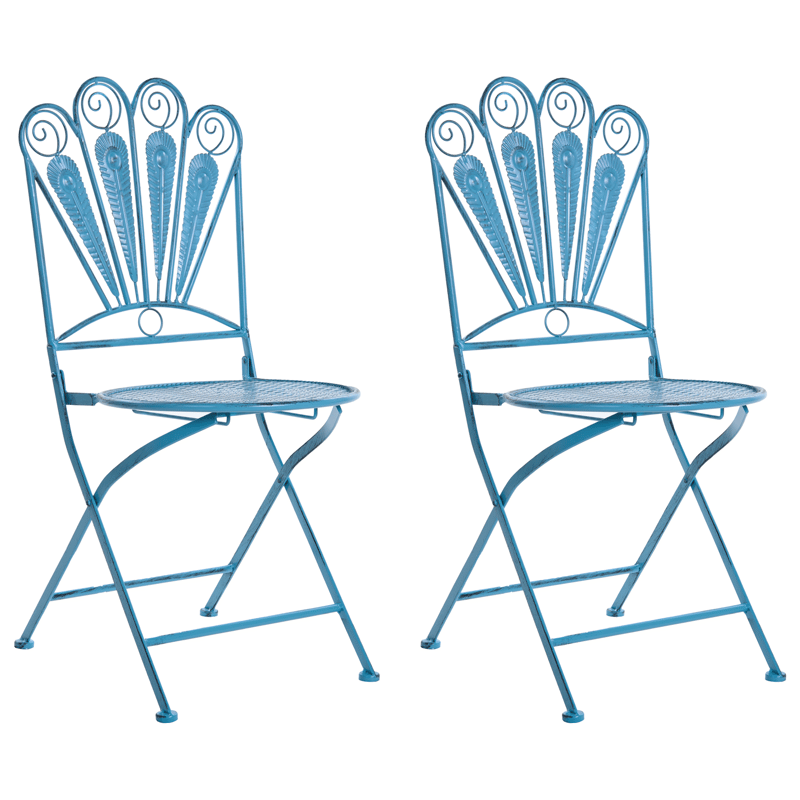 Kahvilasetti ulos penkillä Pavia Rauta - Sininen - Puutarhakalusteet - Parveke - Parvekekalusteet - Parvekesetti