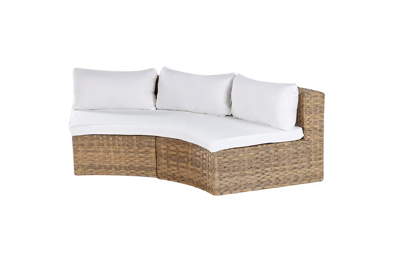 Loungegrupp Beliani Severo Beige/vit Brown||White - Puutarhakalusteet - Terassiryhmät - Oleskeluryhmät