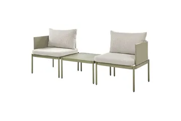 Loungegrupp Beliani Terracina Grå Green||White - Puutarhakalusteet - Parveke - Parvekekalusteet - Parvekesetti