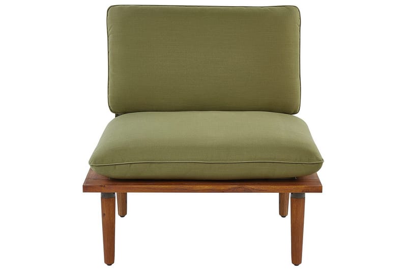 Loungegrupp med bord Beliani Frascati Grönt/ljust trä, 2-Sits Green||Light wood - Puutarhakalusteet - Parveke - Parvekekalusteet - Parvekesetti