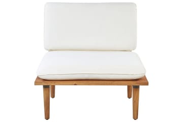 Loungegrupp med bord Beliani Frascati Grönt/ljust trä, 4-Sits White||Light wood - Puutarhakalusteet - Terassiryhmät - Oleskeluryhmät