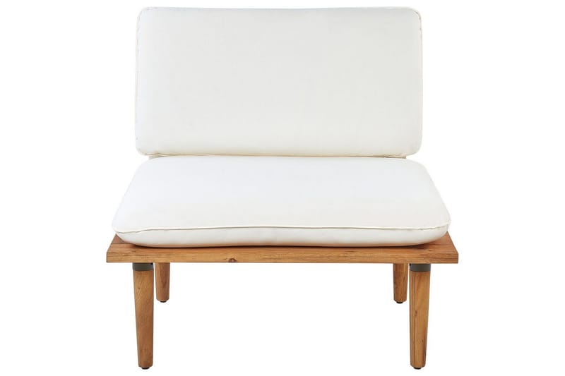Loungegrupp med bord Beliani Frascati Grönt/ljust trä, 4-Sits White||Light wood - Puutarhakalusteet - Terassiryhmät - Oleskeluryhmät