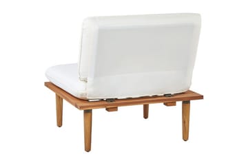 Loungegrupp med bord Beliani Frascati Grönt/ljust trä, 4-Sits White||Light wood - Puutarhakalusteet - Terassiryhmät - Oleskeluryhmät