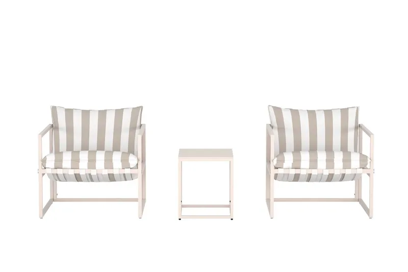 Messina kahvilaryhmä ulkokäyttöön - Harmaa - Puutarhakalusteet - Parveke - Parvekekalusteet - Parvekesetti