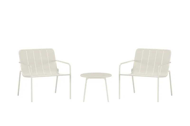 Minos kahvilaryhmä ulkokäyttöön - Beige - Puutarhakalusteet - Parveke - Parvekekalusteet - Parvekesetti