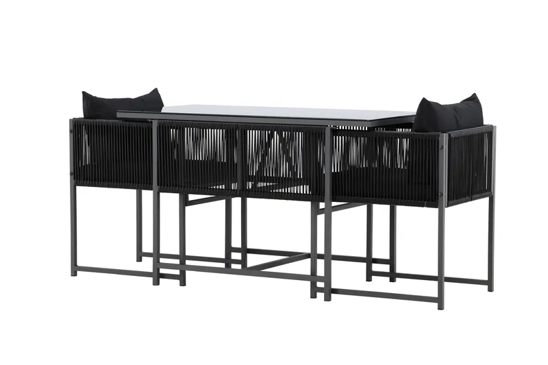 Noto Parvekesetti 2-istuttava - Beige - Puutarhakalusteet - Parveke - Parvekekalusteet - Parvekesetti