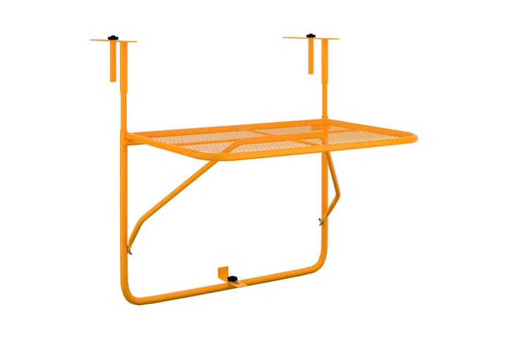 Parvekepöytä keltainen 60x40 cm teräs - Keltainen - Parvekepöytä