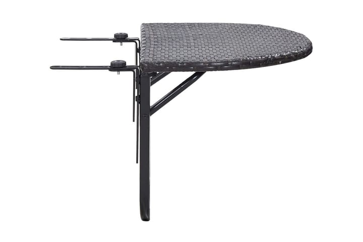 Parvekepöytä 60x60x50 cm ruskea polyrottinki - Ruskea - Parvekepöytä