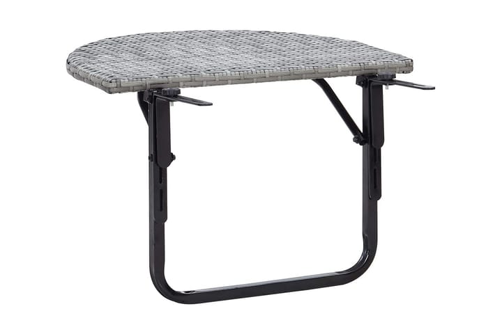 Parvekepöytä harmaa 60x60x50 cm polyrottinki - Harmaa - Parvekepöytä