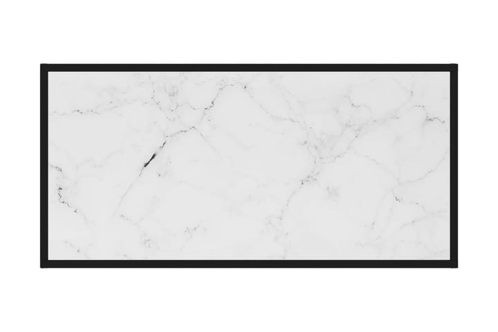Sohvapöytä valkoinen 100x50x35 cm karkaistu lasi - Parvekepöytä