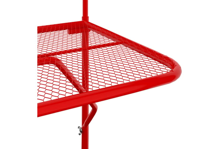 Parvekepöytä punainen 60x40 cm teräs - Punainen - Parvekepöytä
